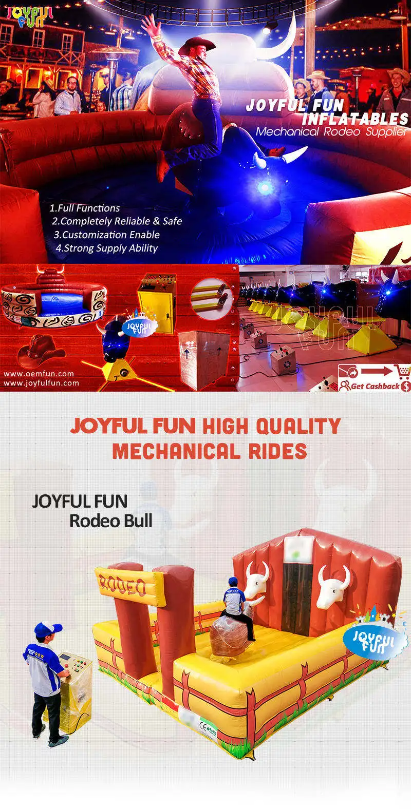 Factory Price Inflatable Mechanical Bull Used Commercial Inflatable