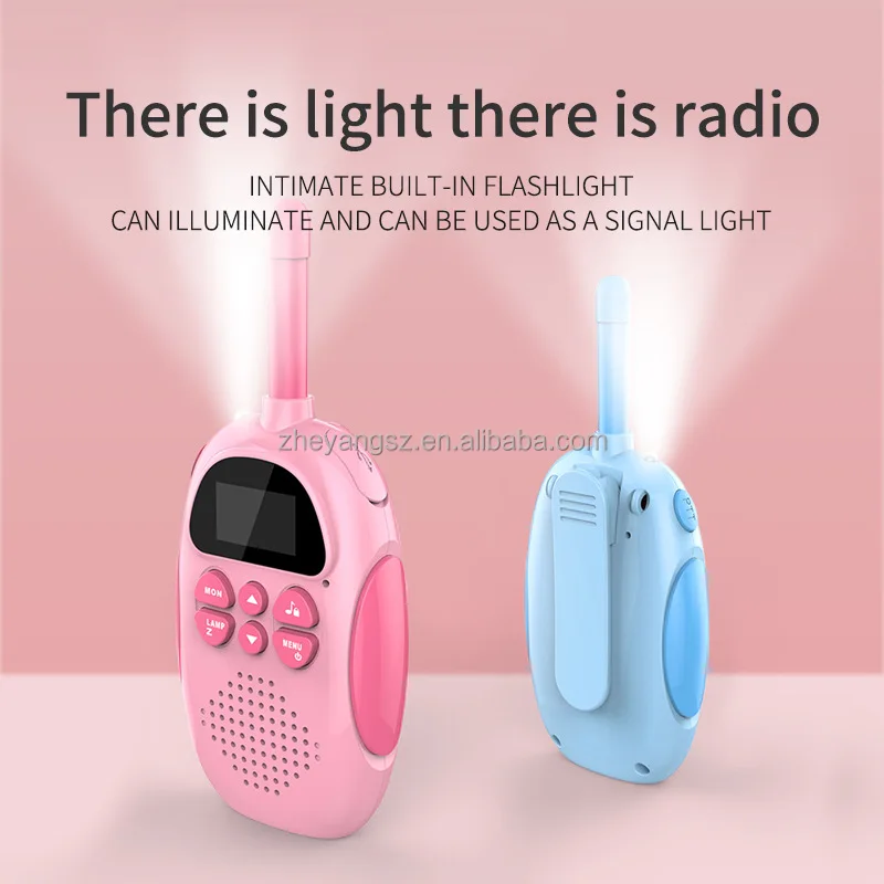 Mini Walkie Talkie for Kids - Rechargeable Cute Intercom, 3KM