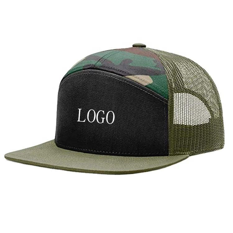 Youth Cool Flat Brim 7 Panel Blank Snapback Cap Trucker Hats Buy