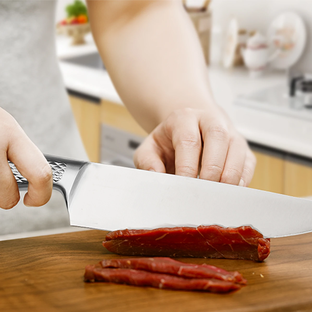 High-quality Stainless Steel Kitchen Knife Sets, Anti-slip Hollow ...