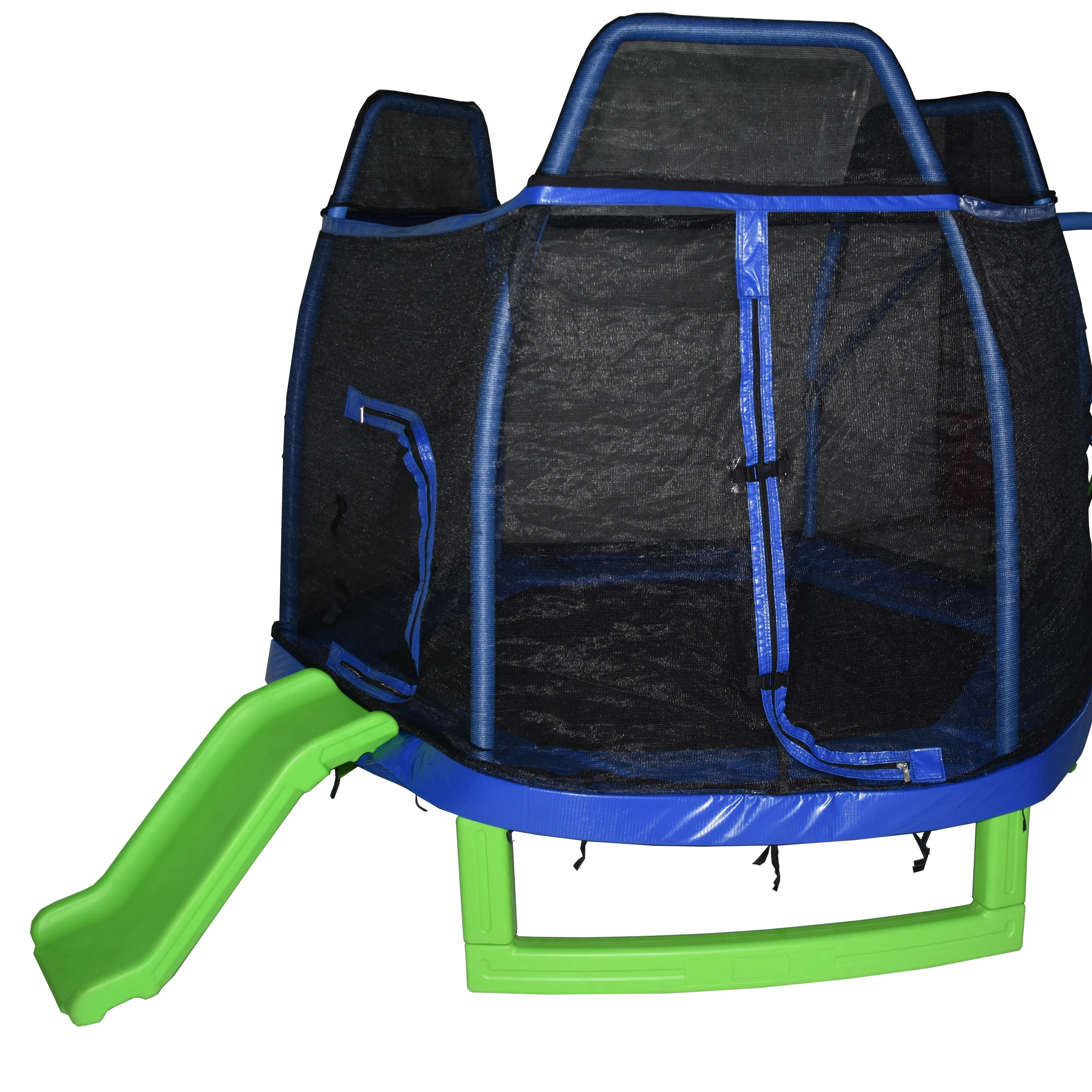 Фитнес прыжок дешевая 7ft батут с горка и качели полная сетка открытый батут TR-84-P11 пластик, 3 шт. CN;JIA mijump