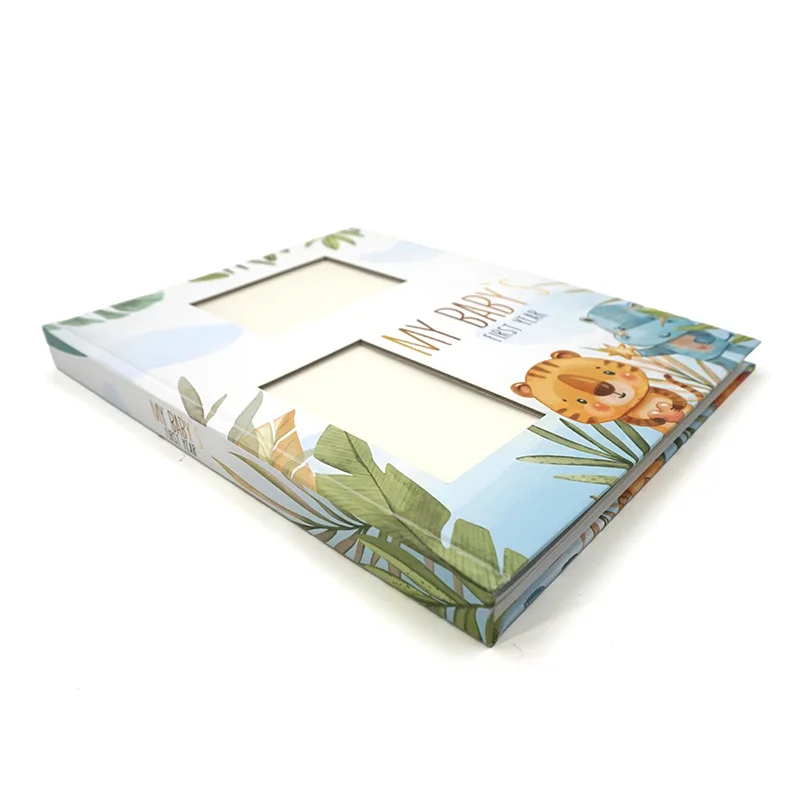 Wholesale High Quality Custom Design Daybook Journal First Year Baby Memory Keepsake Record Hardcover Book Printing With Box details