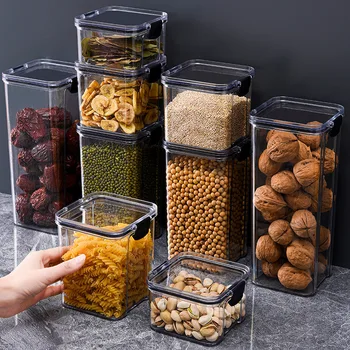 Direct Deal Transparent Plastic Dry Food Storage Container With Anti ...