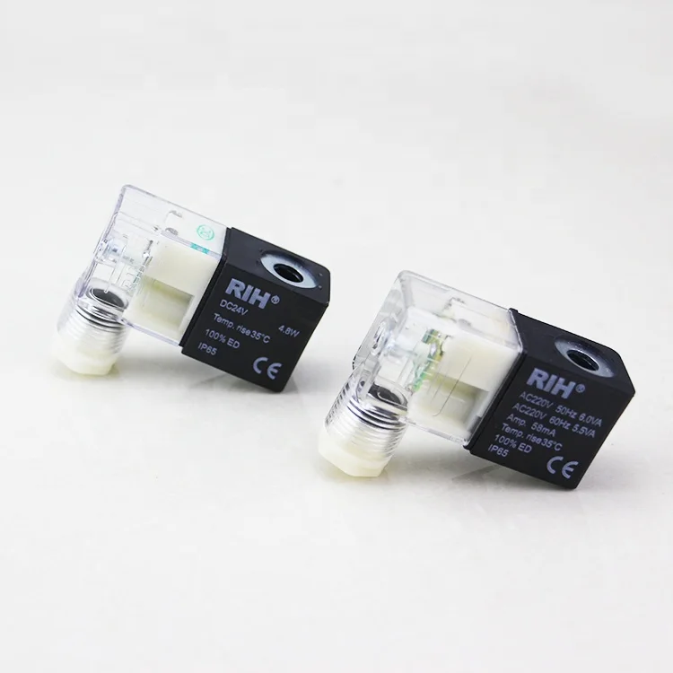 110/210 Series Line-socket Plug Led Lamp Indicator DC Volt Connector Valve Solenoid Coils Mini Solenoid Valve
