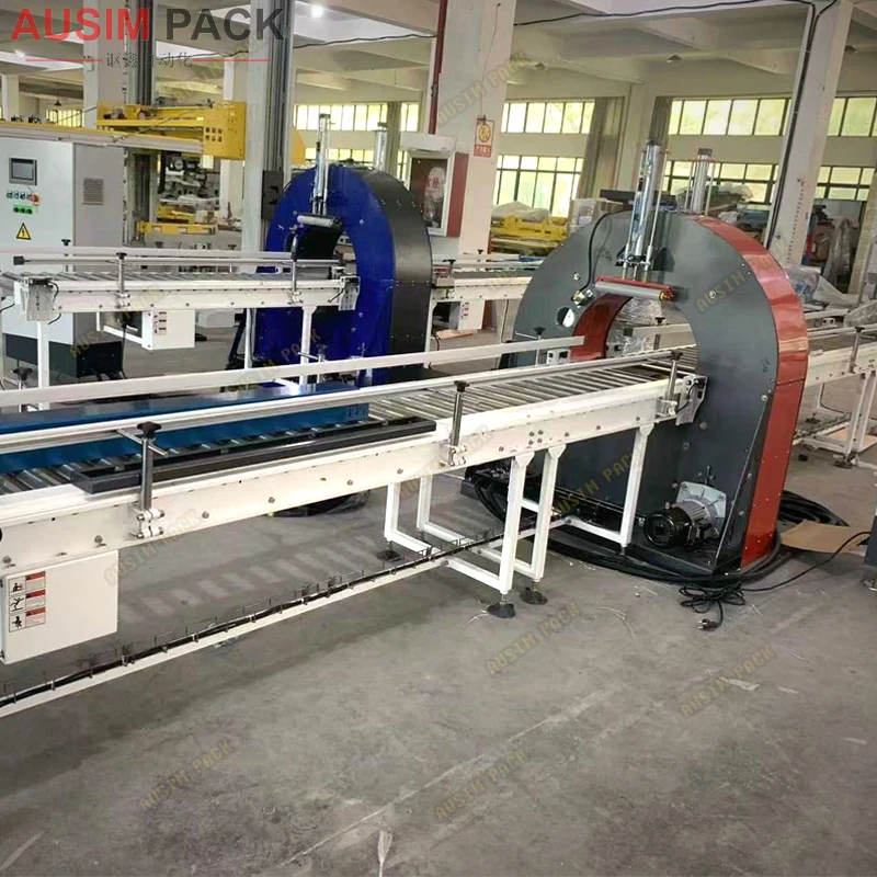 Automatic Horizontal Aluminum Profile Wrapping Machines for Packaging Long Materials Door and Window Using Stretch Film