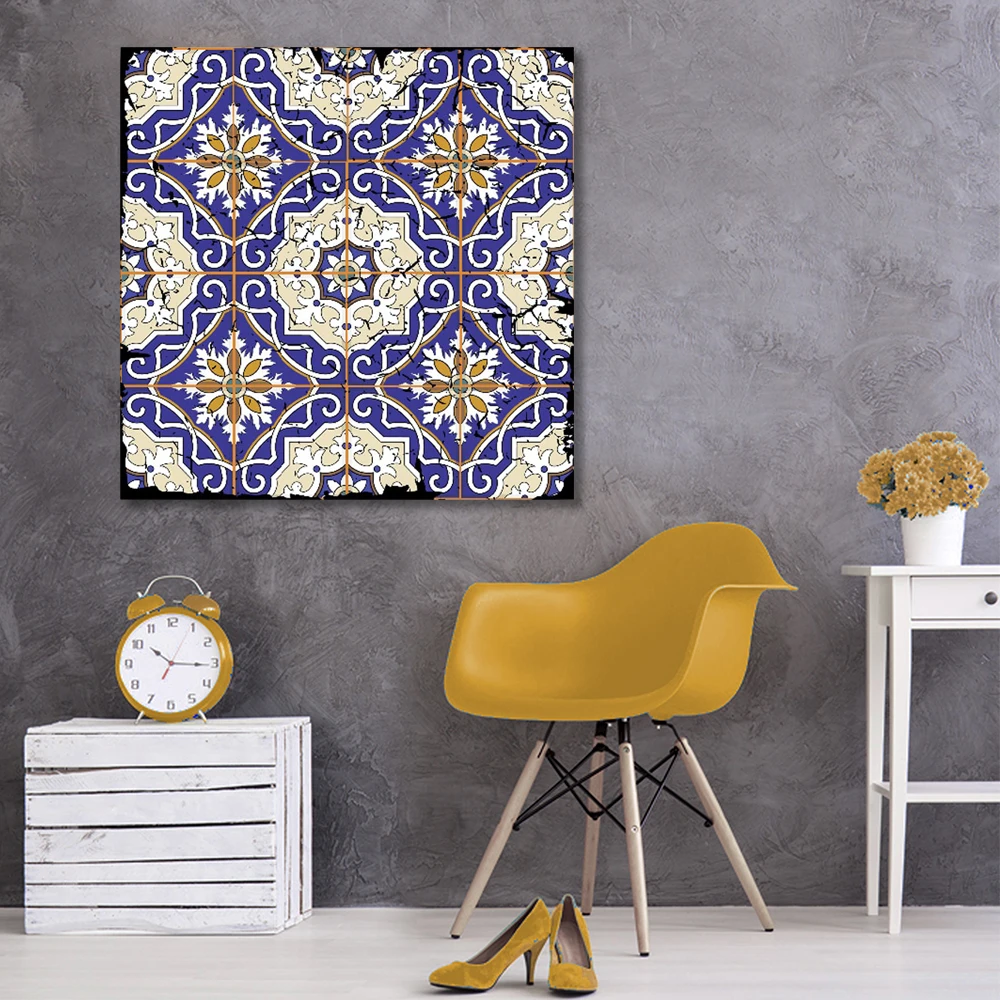 Abstract Floral Pattern Canvas Print Fabric Wall Art Painting