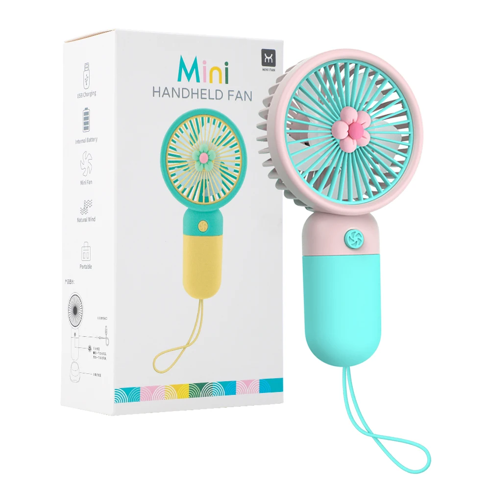 Mini Ventilateur Portable, Petit Ventilateur Portable Rechargeable Par USB, 3 Vitesses, Mini Ventilateur De Poche Pour Maquillage, Cils, Puissant Et Léger, Fonctionne Avec Des Piles Pour La Plage, Les