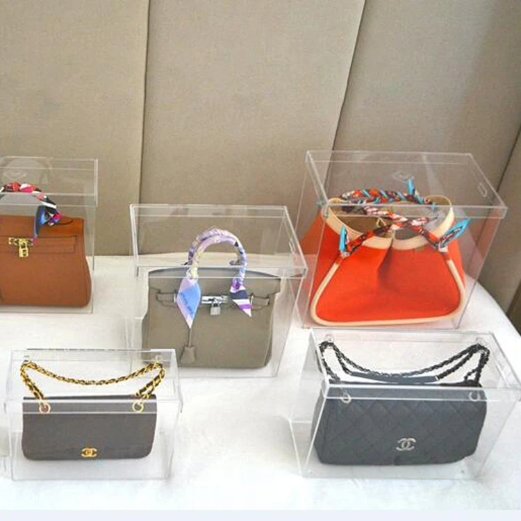 Luxury Handbag Display Box Dustproof Bag Organizer Transparent