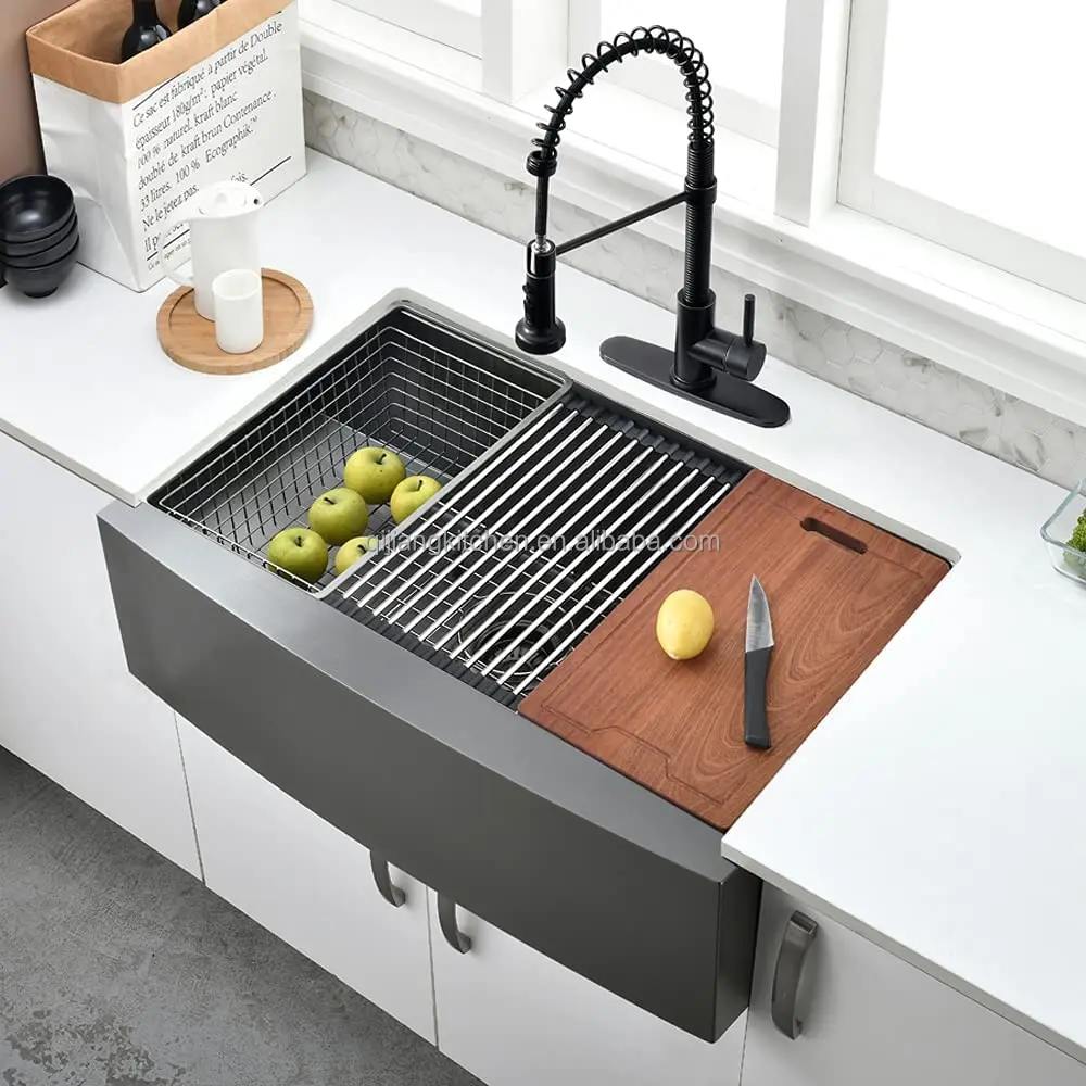 High Quality Upc Farmhouse Apron Sinks Kitchen Stainless Steel Farm