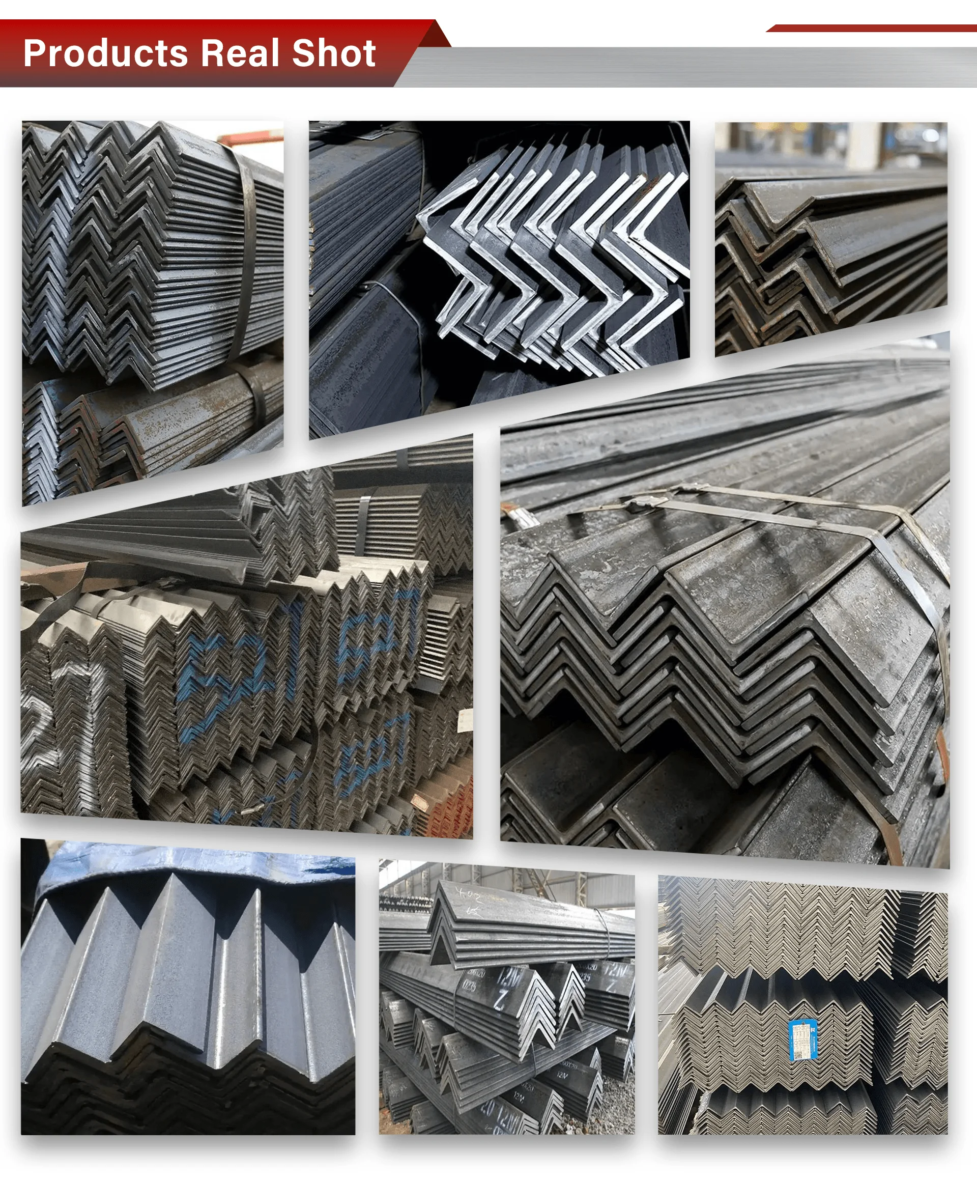 Factory Price Hot-rolled Q235B Carbon steel Angle steel 0.5-8mm Material Angle steel Cutting Structure Price