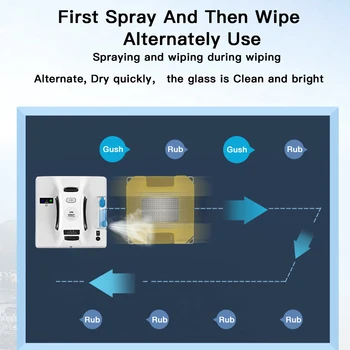 Alternative view of HOBOT 298 Electric Windows Robot Vacuum Cleaner Low Price With Water Sprayer Auto Cleaning Smart Phone Control for Home Office