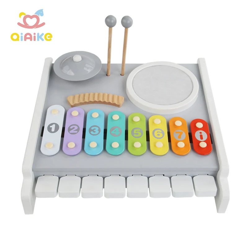 Multi-Functional Wooden Piano Music Stand Exercise Children's Hand- Eye Coordination Early Education Toy Musical Instruments