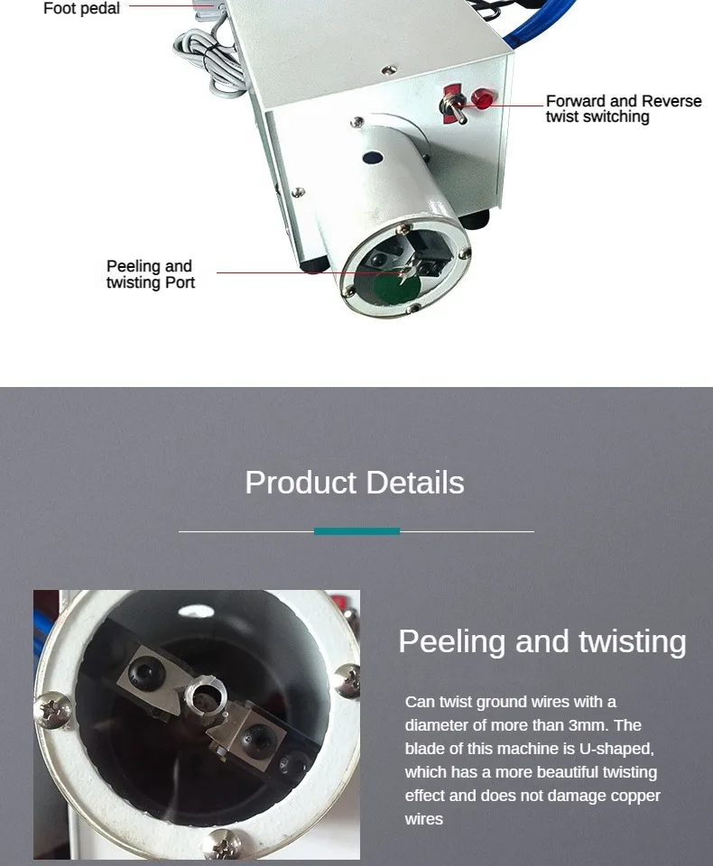 10330b Pneumatic Stripping And Twisting Machine Cable Untwisting