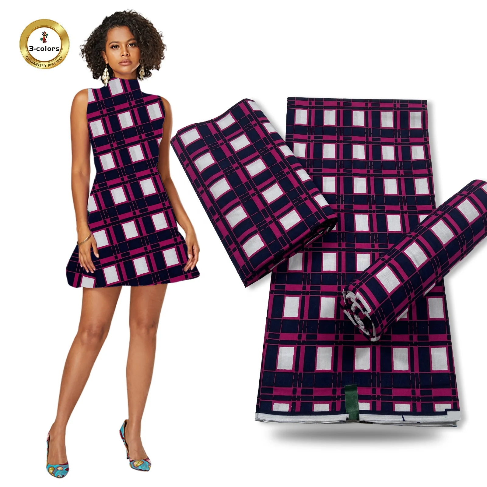 Popular Design of 2021 African Wax Print Fabric 100% Cotton for Garment