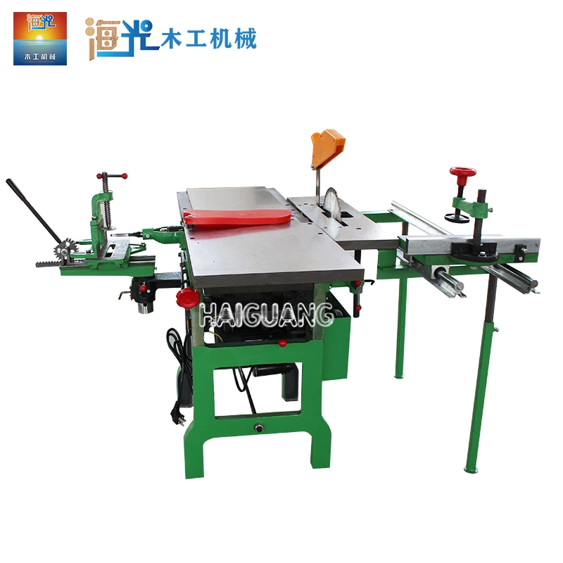 Woodworking 10-in-1 Multi-purpose Machine Tool Saw Planer Drill Thicknesser Sharpener Grinder Chamfering Combined Machine