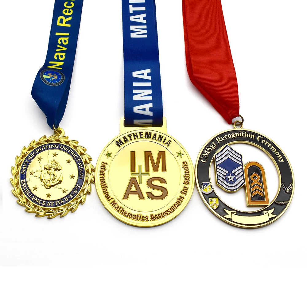 
Renhui изготовленный на заказ Марафон по бегу награда Honor металлическая Спортивная золотая медаль с лентой 