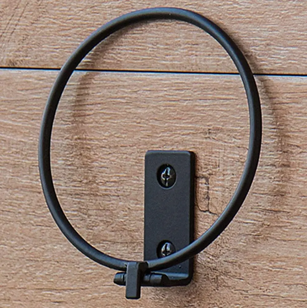 Plant Hanger Adjustable Bracket Circles Decorative Planter Porch Hook  Outdoor Black Metal Pot Rings Hangers Round Wall Mount
