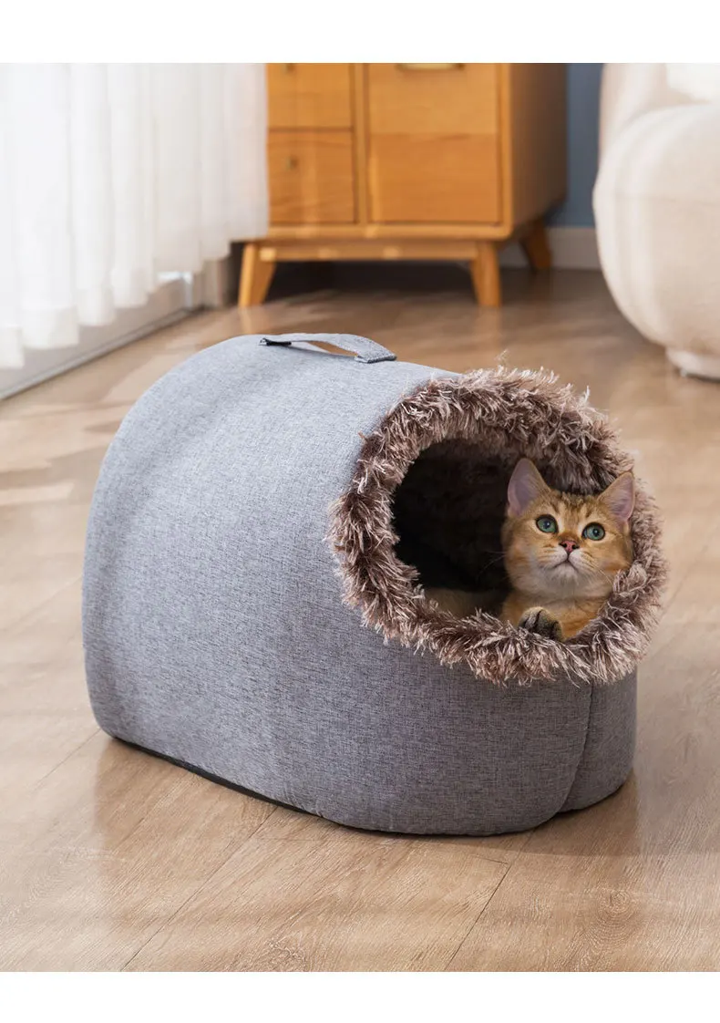 Winter Warm Cat Bed Soft Cozy Comfortable Cat Bed Cushion House Cloth