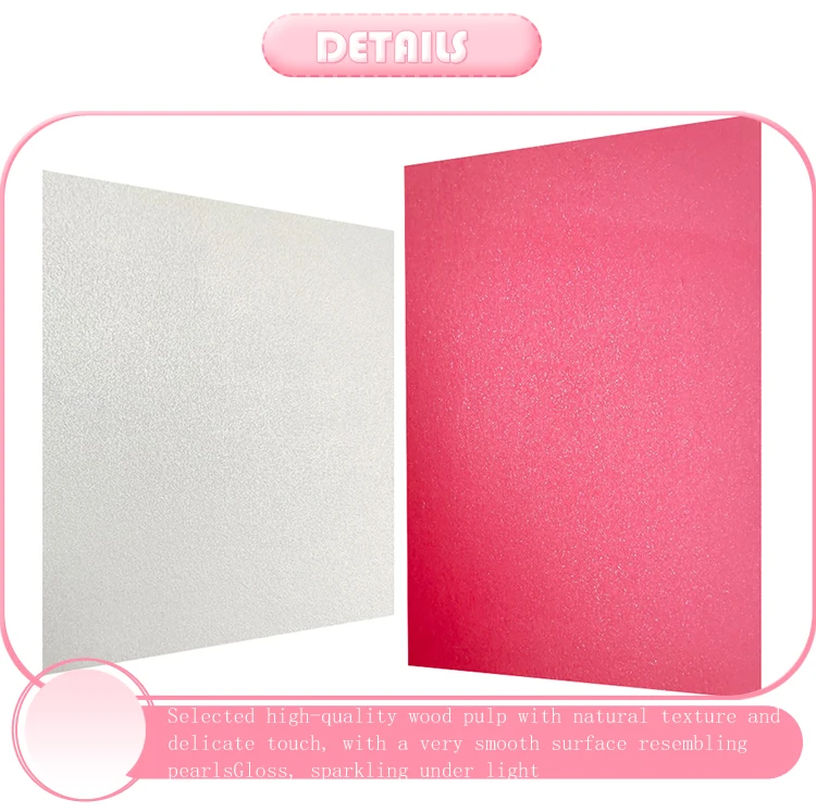 Wholesale High Quality Pearlescent Cardstock A4 250g Doublesized Pearl