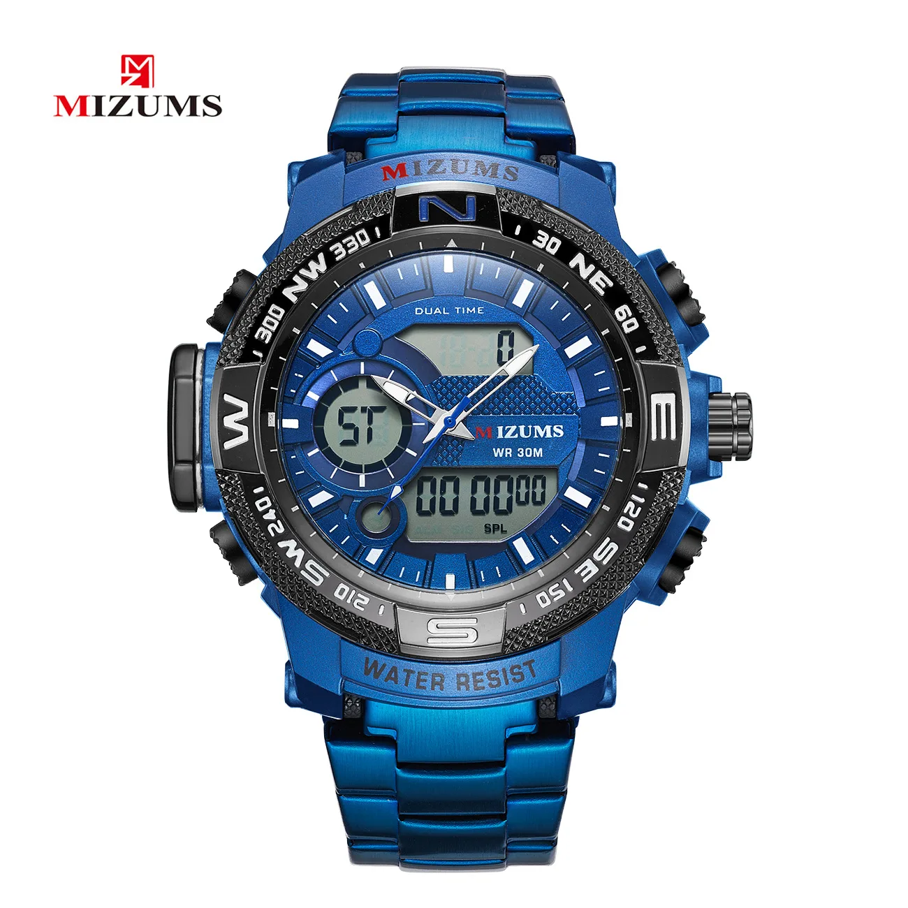 MIZUMS 8014 Stylish Stainless Steel Digital Watch for Men