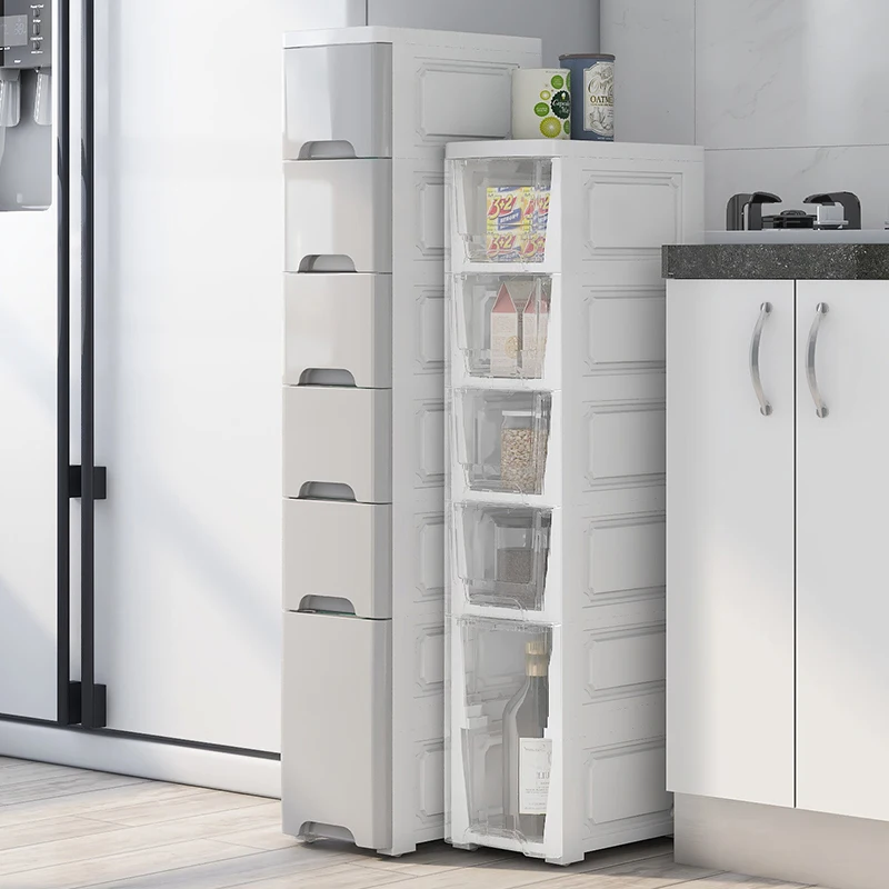 Multifunction Durable Plastics Storage Drawer Drinks and Snacks Storage Cabinet
