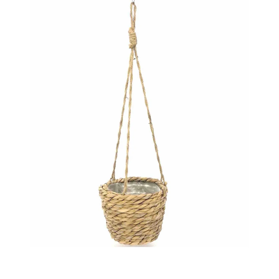 Garden Pots Planters Hanging Chain Hanging Flower Basket Rattan Weave