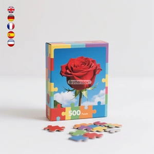 High Quality Custom Made Children's Jigsaw Puzzles 500 Piece Flower Pattern Design Puzzle Game for Children and Adults