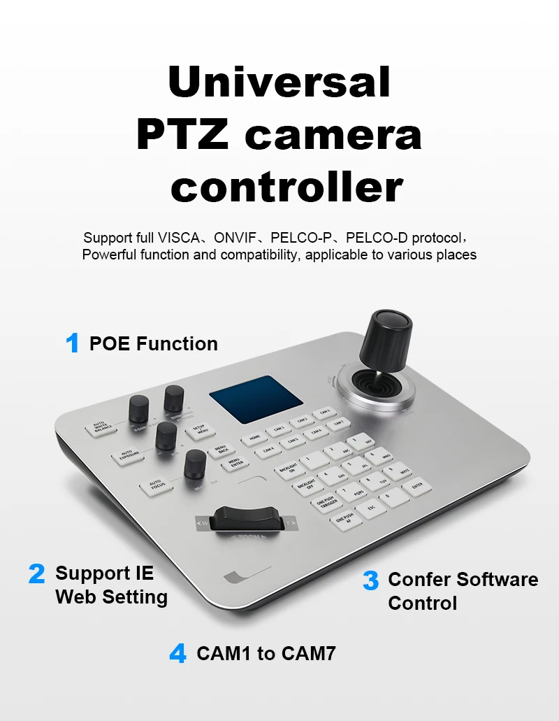 Anywii Ip Poe 4k Ptz Camera Controller Set Multi Camera Live Streaming ...