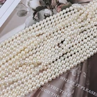 Round Beads Round Loose Cultured Pearls 6.5-7mmmm Cultured White Round Loose Beads Seawater Pearl Strand