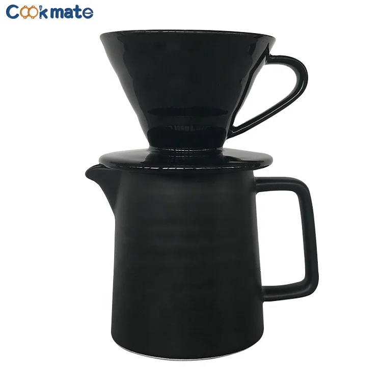 Portable Turkish Coffee Set Drip Filter Machine with Ceramic Mug and Cup Pour Over Maker Stocked Feature