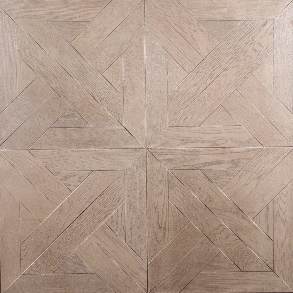Oak Walnut Maple Jatoba Geometry Design Wood Flooring Patterned Design Wood Flooring Mosaic Parquet Flooring
