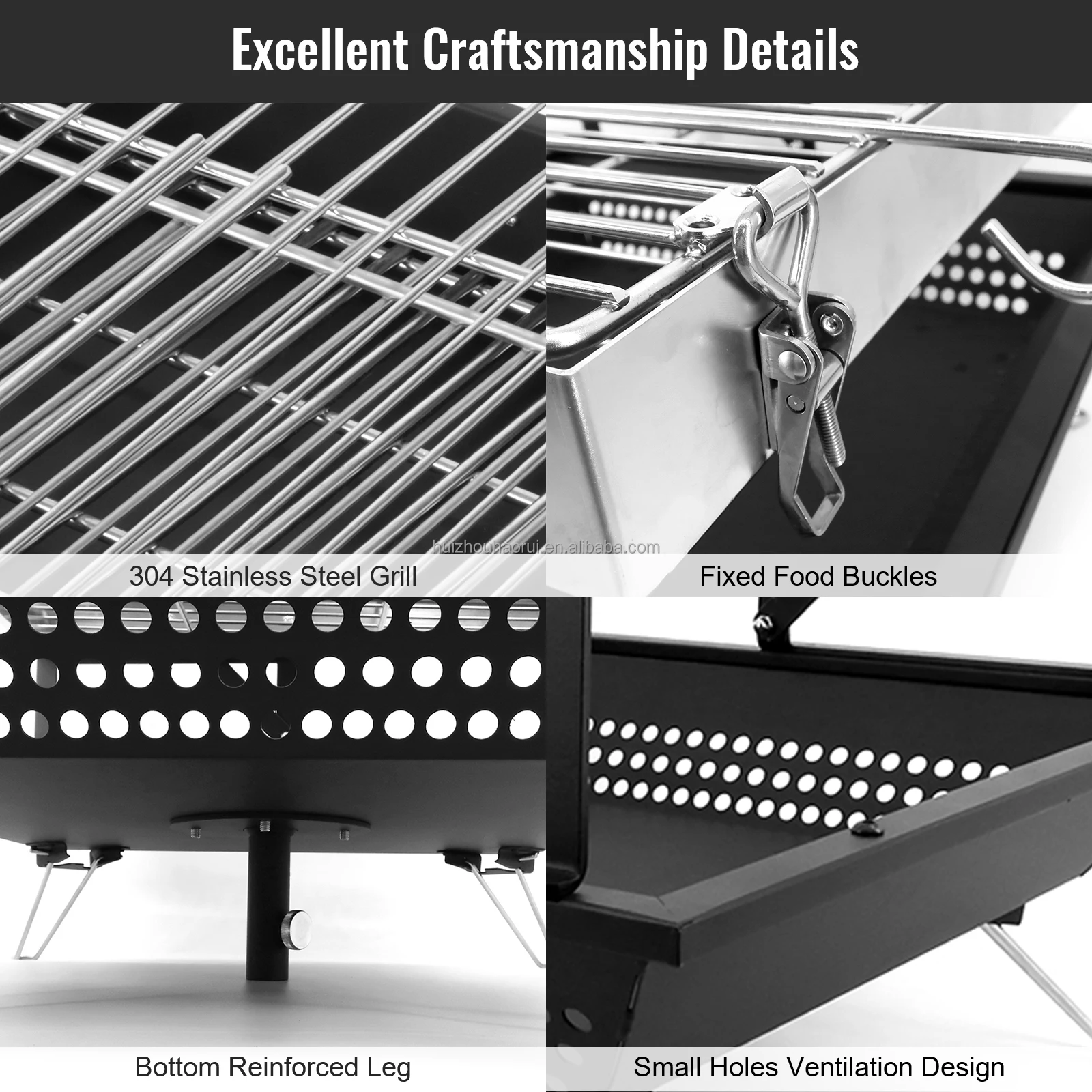 New Portable Camping Easy Charcoal Flip Folding BBQ Grills