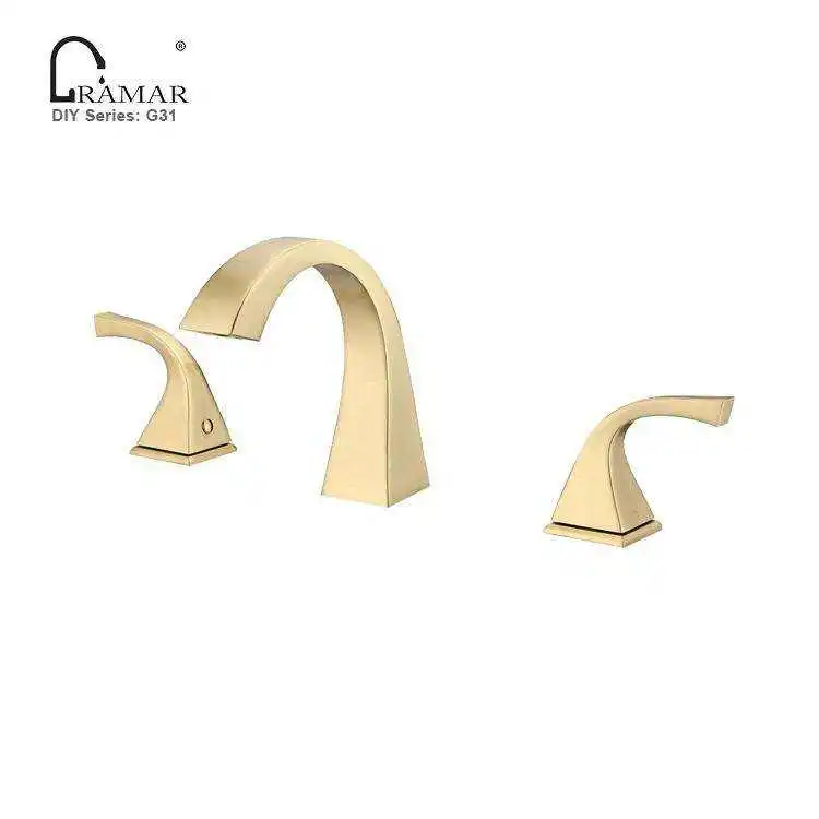 Wholesale Luxury 3 Hole Washroom Vessel Basin Water Mixer Faucet Tap