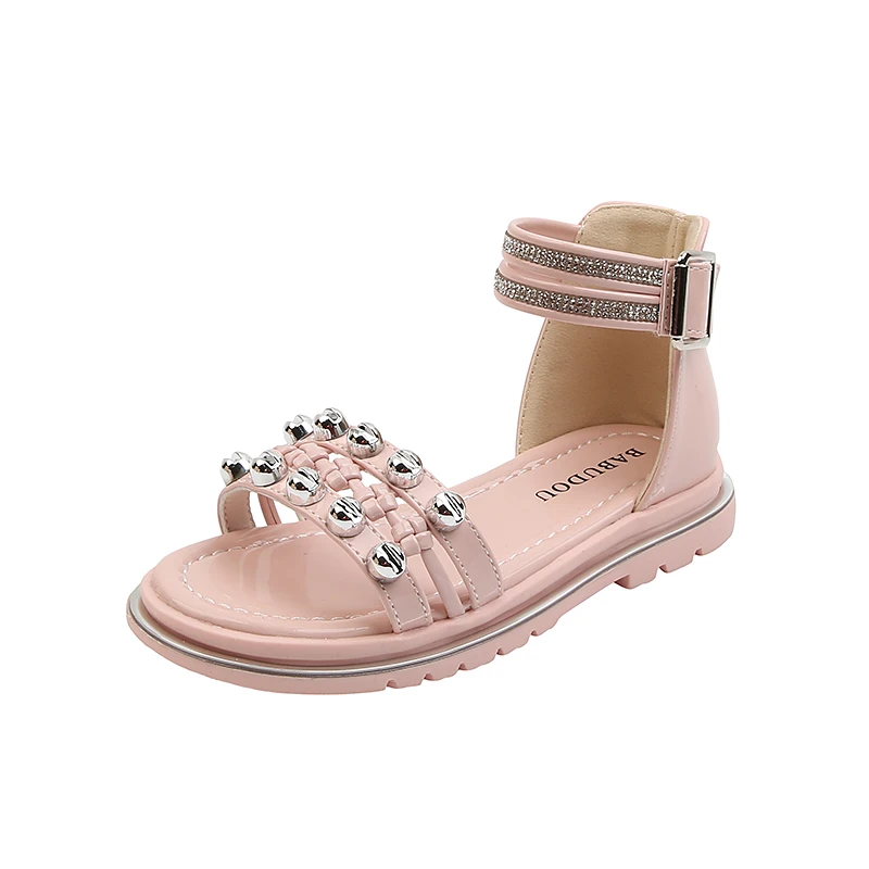 
 2021 летние детские сандалии, обувь в римском стиле для девочек, детская пляжная обувь  