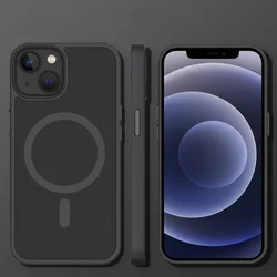 Матовый чехол для iPhone 14 case 13 12 Pro Max, прозрачный чехол для защиты объектива беспроводного зарядного устройства для iPhone 14 Pro Max