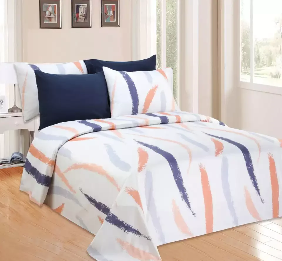 Factory Beautiful Floral Pink Bedding Set Super Soft Comfort 100