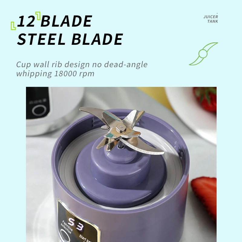 Wholesale Mini Portable Juice Blender Travel  Cordless Ice Crusher Machine Usb Electric Rechargeable Portable Blender