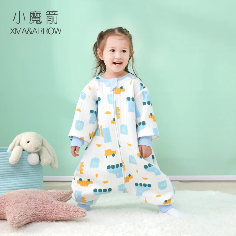 Детский спальный мешок весна-осень из тонкого хлопка весна-лето анти-удар артефакт детский для малышей четыре сезона g