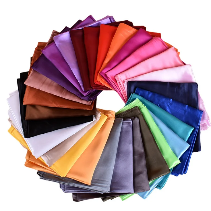 
 Квадратный атласный шарф Hijab, однотонный индивидуальный хиджаб, шаль, квадратный шейный платок из полиэстера, шелковый шарф  