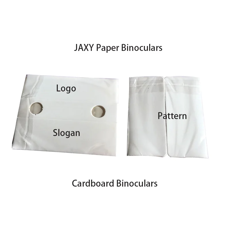 DIY Plain Foldable Non Custom Logo Printing Disposable Cheap Toy Folding Paper Cardboard Binoculars for Kids