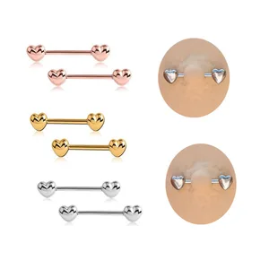 Sexy Heart Nipple Ring Fashion Women Men Xinfocus Trendy Nipple Piercing Jewelry Stainless Steel Body Piercing Jewelry