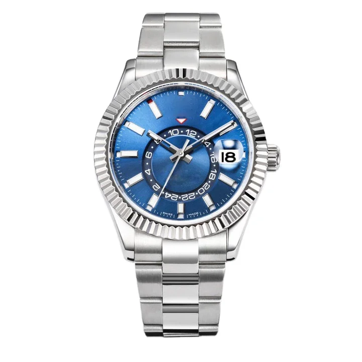 3A Quality Stainless Steel Strap Sapphire Mirror Mechanical Watches Skywalke Dial Forsining Watch Waterproof