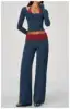 Haut + Pantalon Bleu Marine Rouge