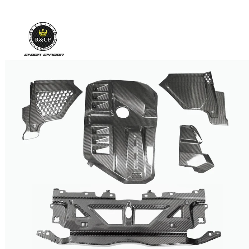 M3 G80 M4 G82 G83 S58 Dry Carbon Fiber Engine Cover Trim Battery Cover Kit For BMW G80 G82 G83