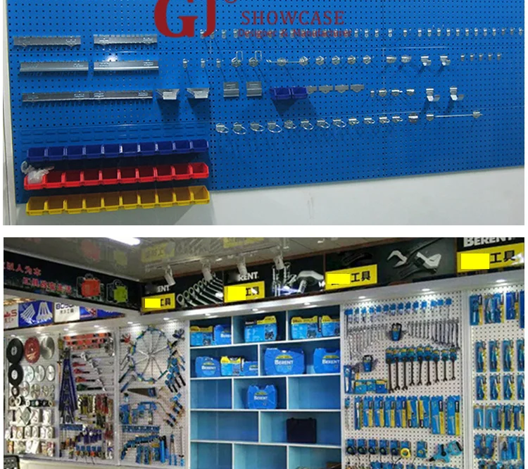 Durable Hardware Display Rack Hole Board For Garage Repair Center Tool