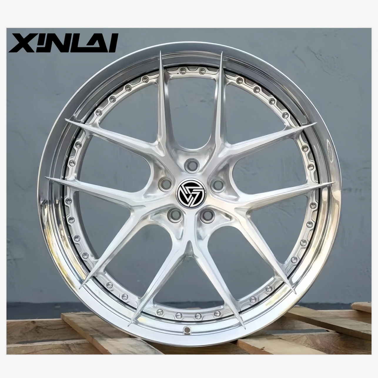 XINL Brushed Polished Deep Concave Sliver Color 2-piece 5x114.3 18 19 20 21 22inch Forged Wheels for Racing Car Benz Audi - Image 1