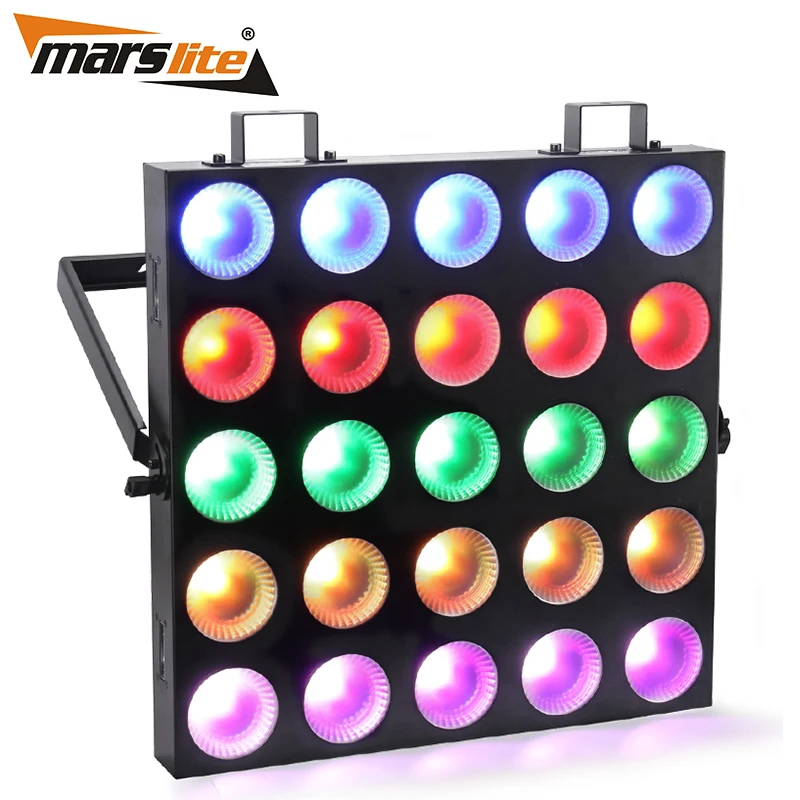 Marslite LED Matrix Blinder Light 25x10w RGBW COB Matrix DMX Blinder Background Stage Light