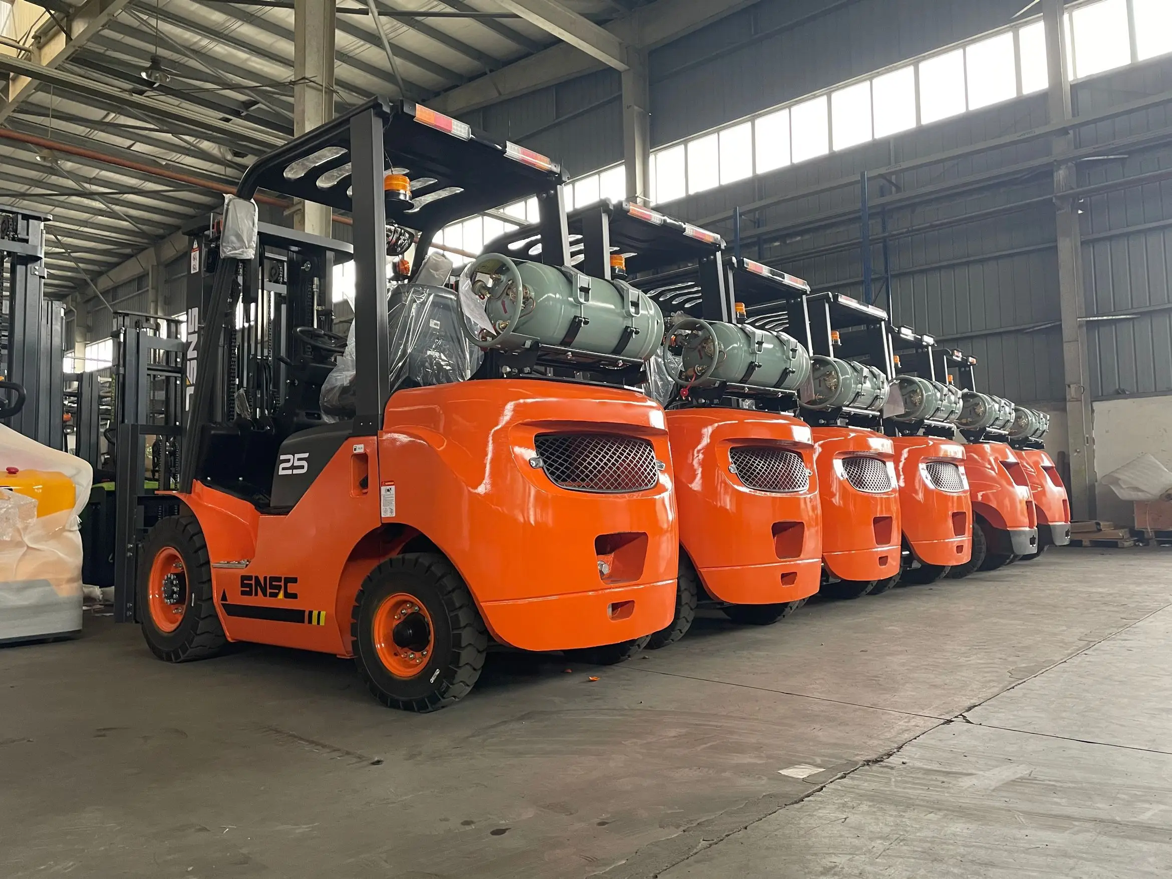 FG70 15500 LBS Gas Engine Counterbalance 7000kg Dual Fuel LPG / Petrol Forklift