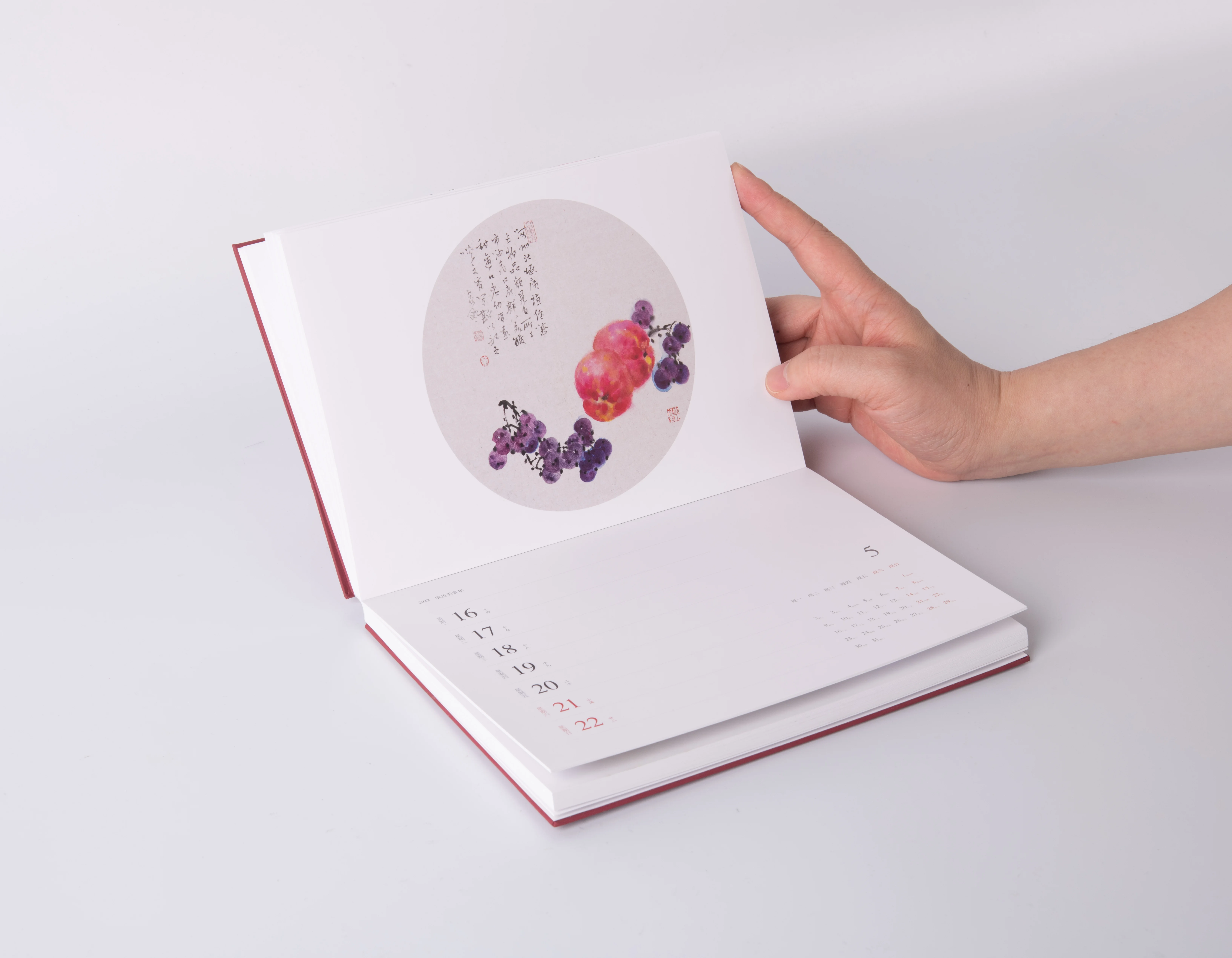 OEM Daily Desktop Calendar with Adhesive Sticky Notes Table Type Paper Printing Use for Display Clock for Photo Frame Promotion