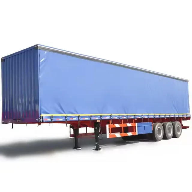 Popular Wholesale 50Ton Steel Truck Trailers 3 Axle Semi Trailer with Fast Shipping for Utility Purpose